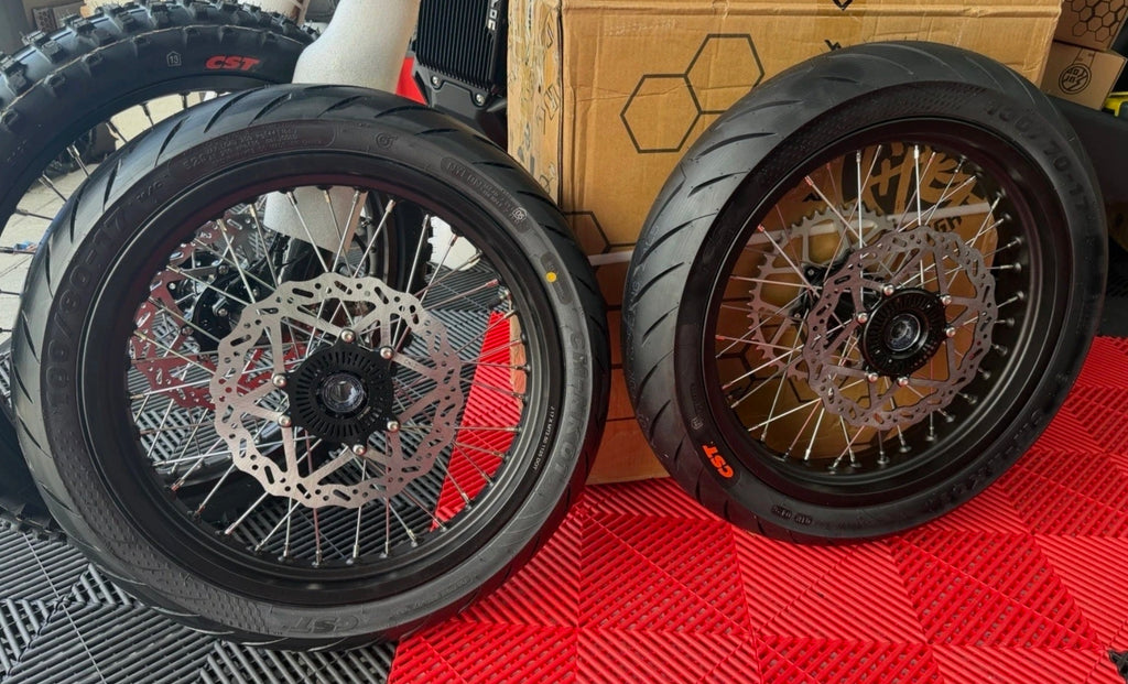 Sur-Ron Ultra Bee Supermoto Wheel Set 17" | Complete Front & Rear Wheels